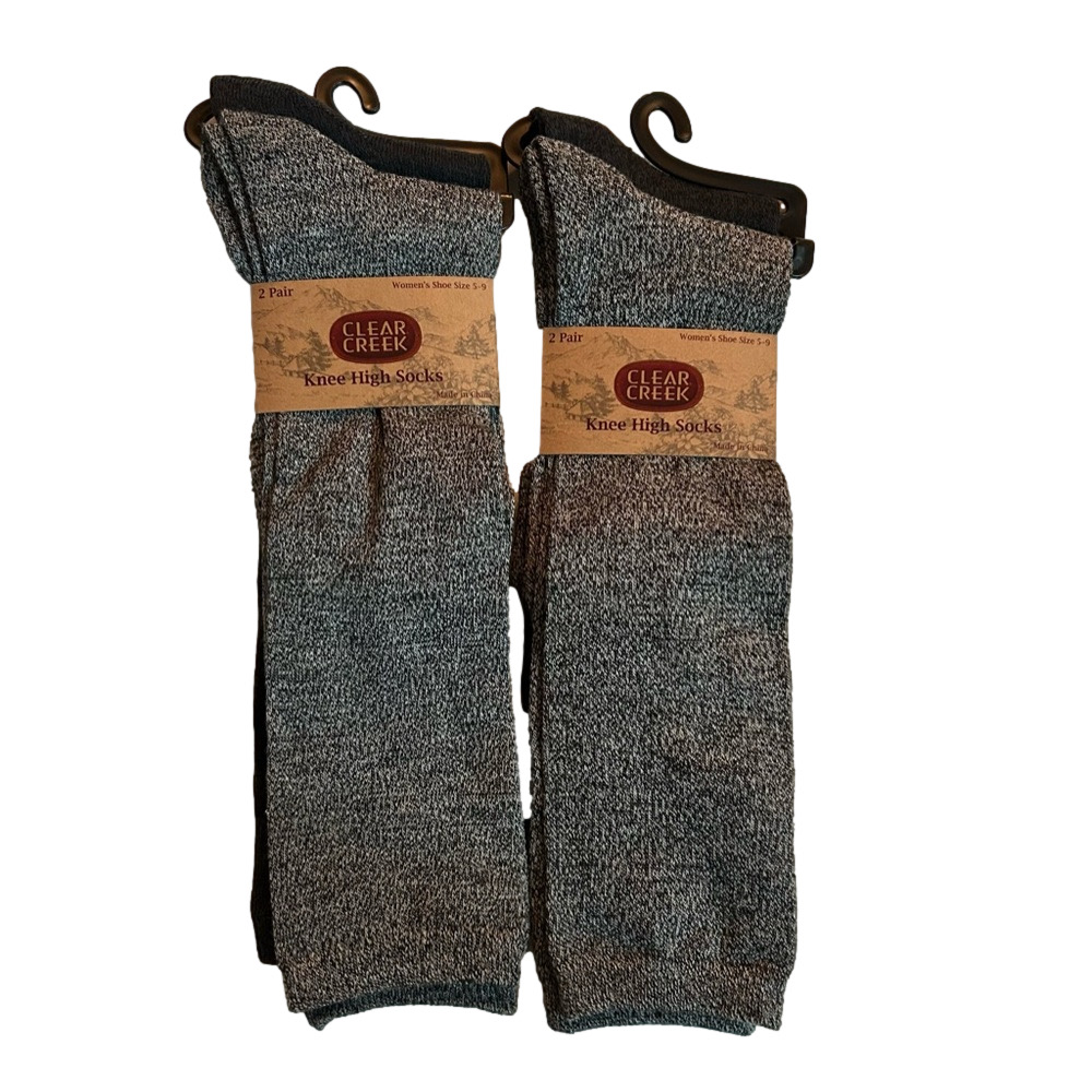 Cleat Creek Woman’s Socks 4 Pairs Black Grey Shoe Size 5-9 NWT